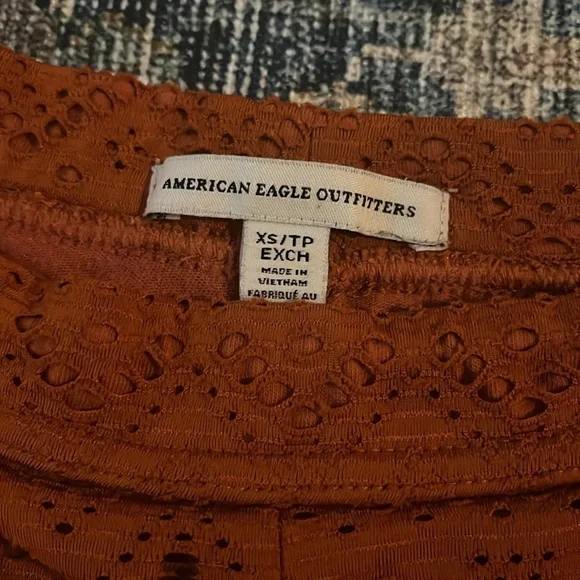 Crochet Bell Bottoms Wide Flare Pant Laser Cut Boho Chic Pants Burnt 70s Western - Picture 5 of 5